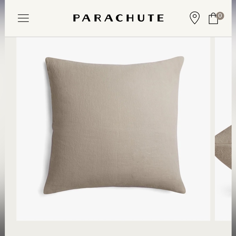 Parachute Set of 2 Vintage Linen Euro Pillow Covers